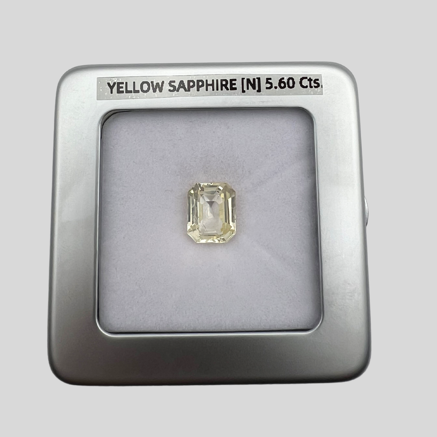 Yellow Sapphire Un-Heat - Octagon 10.49x8.67MM - 5.60 Cts.