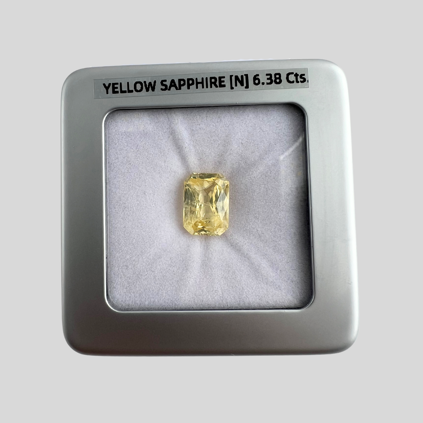 Yellow Sapphire Un-Heat - Octagon 12.04x8.81MM - 6.38 Cts.
