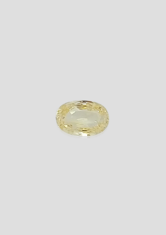 Yellow Sapphire Un-Heat - Oval 9.92x7.28 MM - 3.07 Cts.