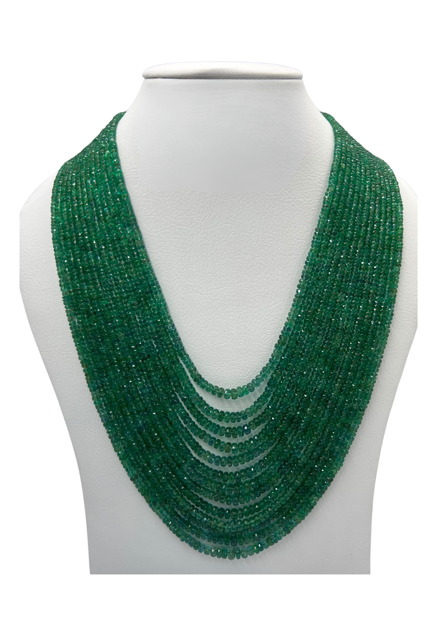 Emerald - Faceted Beads Necklace 2.5 - 6MM