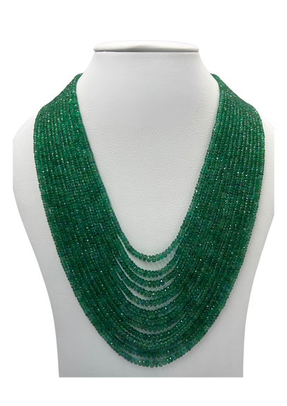 Emerald - Faceted Beads Necklace 2.5 - 6MM