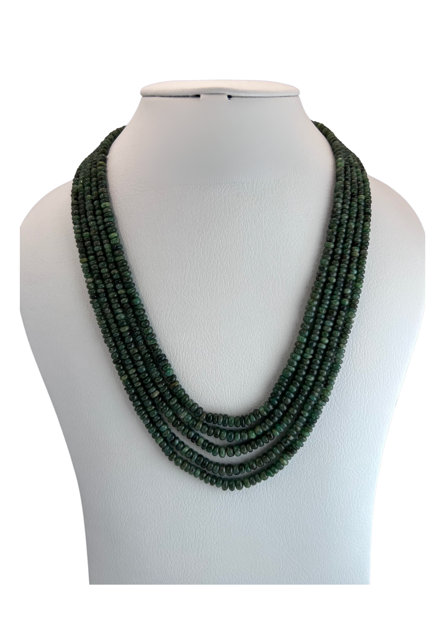 Emerald - Plain Beads Necklace