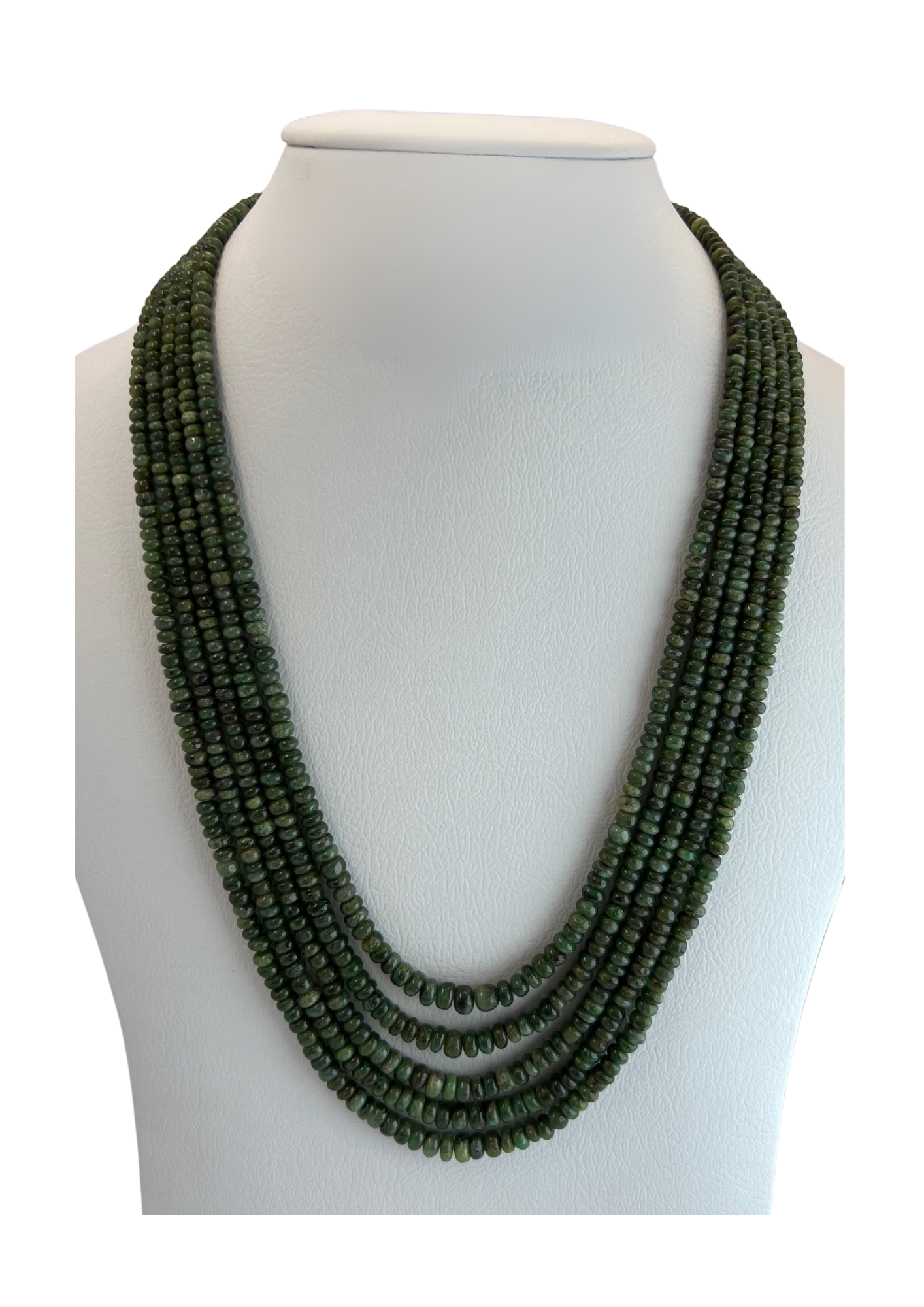 Emerald - Plain Beads Necklace