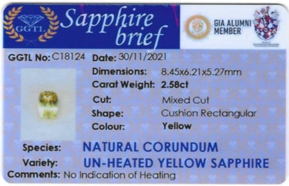 Sapphire - Cushion Rectangular 8.45x6.21MM