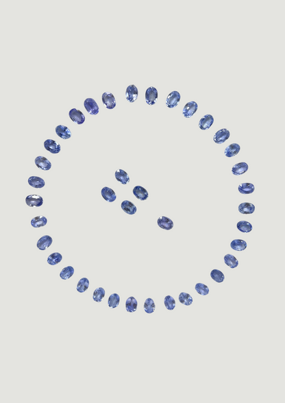 Blue Sapphire (LIGHT) - Oval 7x5MM LAYOUT