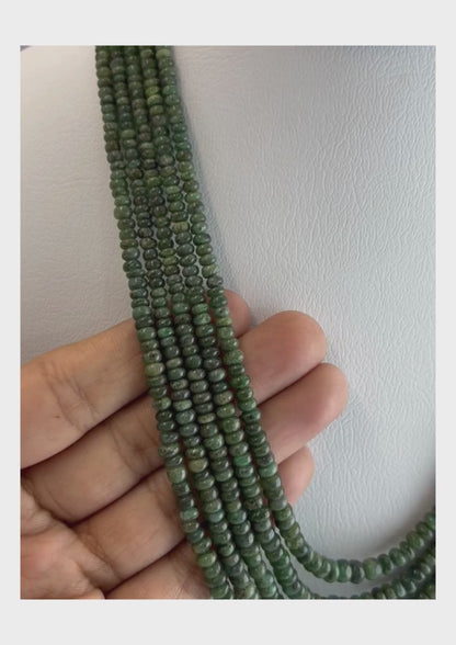 Emerald - Plain Beads Necklace