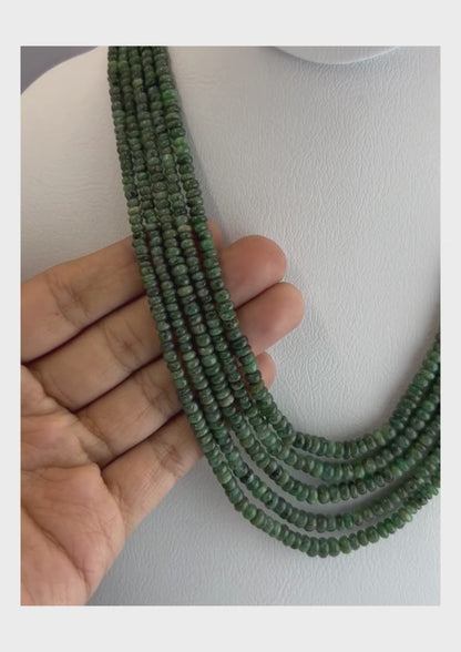 Emerald - Plain Beads Necklace