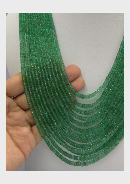 Emerald - Faceted Beads Necklace 2.5 - 6MM